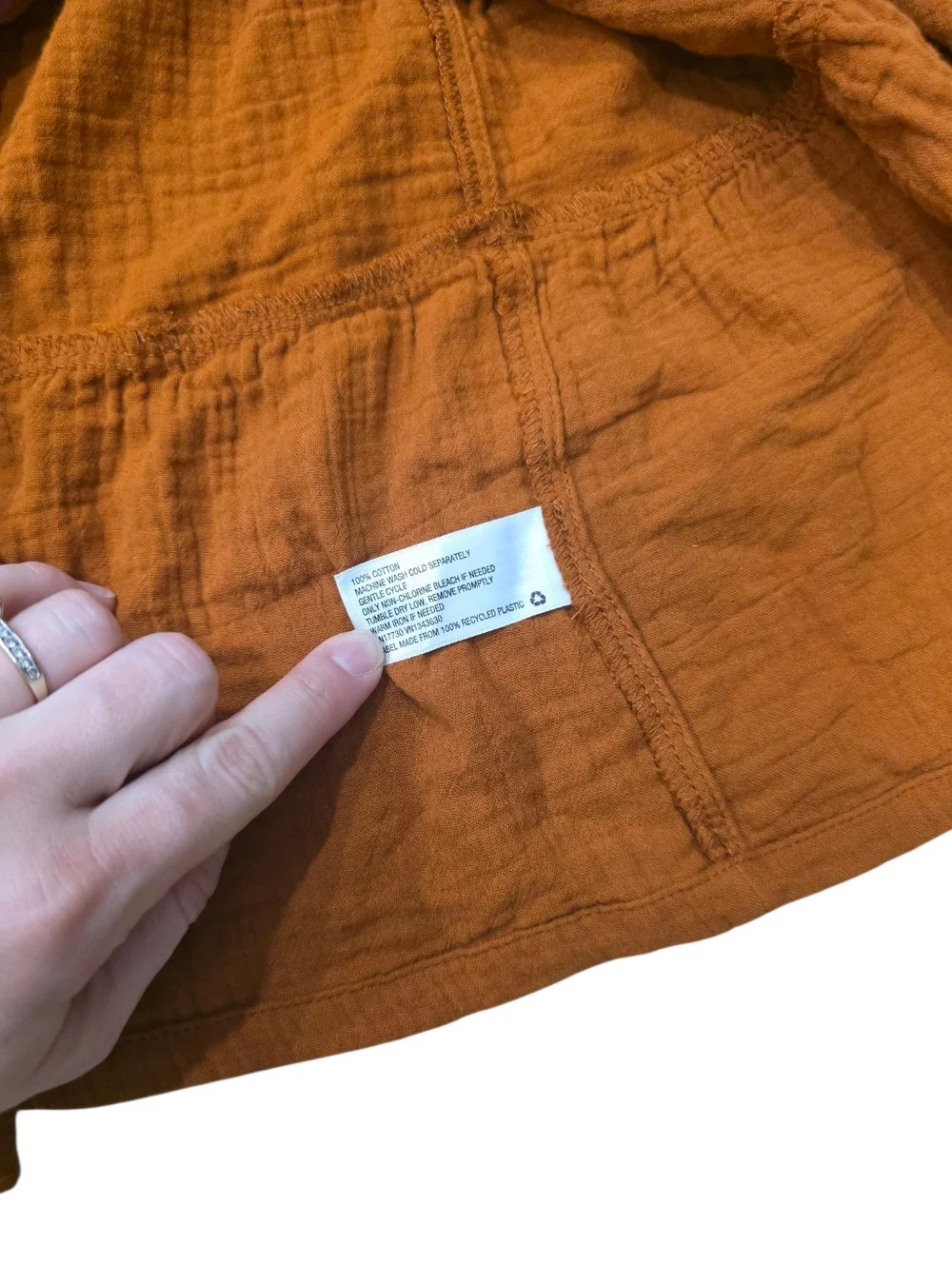 Universal Thread Burnt Orange Gauze Sleeveless Tiered Dress 3x - Picture 6 of 6